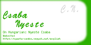 csaba nyeste business card